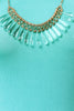 Sharkbite Beaded Necklace Jersey Knit Dress