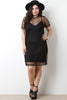 Dotted Mesh With Cami Shift Dress