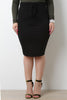 High Waisted Corset Lace-Up Midi Skirt