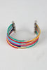 Hammered Wrapped Thread Cuff Bracelet