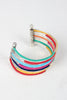 Hammered Wrapped Thread Cuff Bracelet