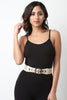 Metallic Square Buckle Belt