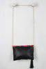 Embroidered Floral Tassel Flap Clutch Bag
