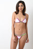 Colorful Whip Stitching Triangle Bikini Set