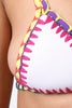 Colorful Whip Stitching Triangle Bikini Set