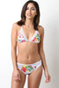 Flamingo Tropic Mesh Trim Triangle Bikini Set