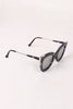 Printed Plastic Frame Metallic Accent Cat Eye Sunglasses