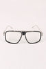 Two Tone Angular Clear Lens Glasses