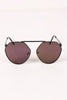 Geometric-Shape Mirrored Lens Sunglasses