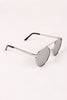 Geometric-Shape Mirrored Lens Sunglasses