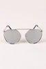 Geometric-Shape Mirrored Lens Sunglasses