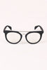 Printed Frame Round Clear Lens Glasses