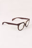 Printed Frame Round Clear Lens Glasses