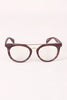 Printed Frame Round Clear Lens Glasses
