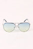 Wire Frame Gradient Aviator Sunglasses
