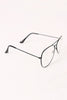 Clear Lens Wire Frame Aviator Glasses