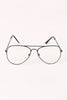 Clear Lens Wire Frame Aviator Glasses