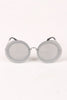Rimless Round Mirrored Sunglasses
