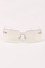 Rimless Rectangle Mask Sunglasses