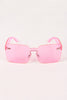 Rimless Rectangle Mask Sunglasses