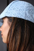 Vegan Suede Floral Cutout Baseball Cap