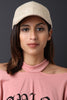 Vegan Suede Floral Cutout Baseball Cap