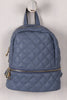Vegan Leather Quilted Mini Backpack