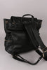 Vegan Leather Quilted Pullstring Backpack