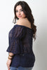 Crochet Bardot Bell Sleeves Top