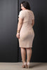 Textured Corset Back Midi Dress