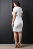 Textured Corset Back Midi Dress