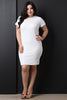 Textured Corset Back Midi Dress