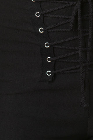 Corset Front Lace Up Pants