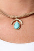 Faux Stone Choker Necklace Set