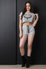 Lace-Up Two Tone Knit Shorts