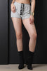 Lace-Up Two Tone Knit Shorts