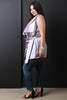 Satin Waterfall Waist Tie Vest