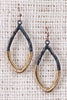 Wrapped Wire Oval Dangle Earrings