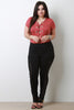 Corset Lace-Up High Waisted Pants