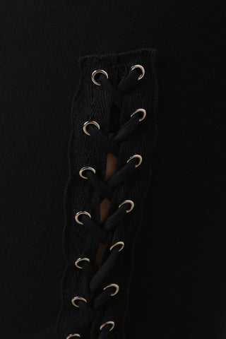 Corset Lace-Up High Waisted Pants