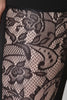 Floral Lace Panel Stretch Leggings
