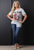 Asymmetrical Rock Graphic Print Top