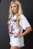 Asymmetrical Rock Graphic Print Top
