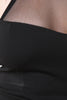 Mock Neck Mesh Inset Crop Top