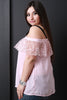 Tiered Floral Crochet Strappy Chiffon Top