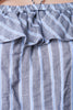 Off The Shoulder Ruffle Striped Shift Dress