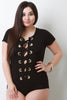 Eyelets Lattice Bodysuit