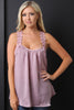 Satin Crochet Racerback Top