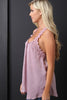 Satin Crochet Racerback Top