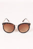 Oversized Metallic Accent Mirrored Sunglasses